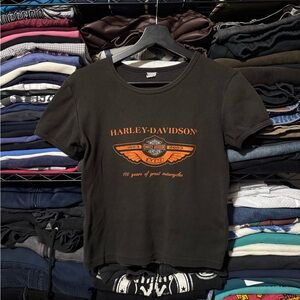 Harley-Davidson Black Tee with Orange Emblem